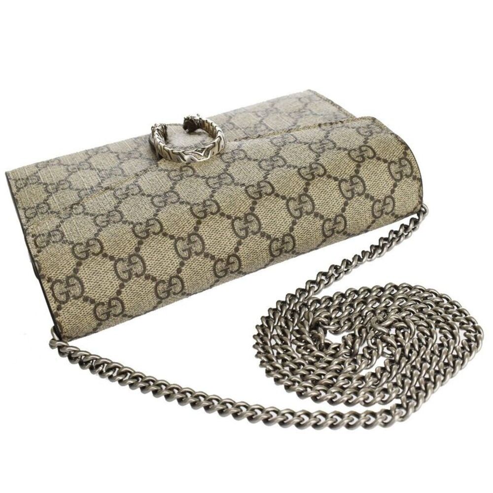 Gucci Dionysus Beige Canvas Shoulder Bag (Pre-Owned) - Picture 4 of 12